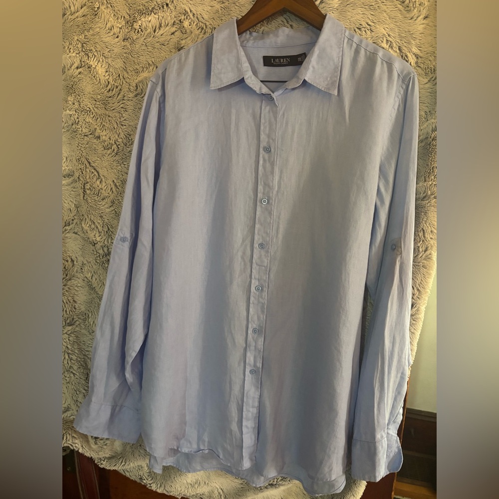 Lauren Ralph Lauren 100% Linen Button-Down Shirt